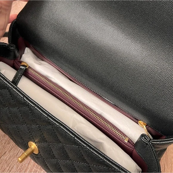 Brand New Coco Chanel Flapbag with handle, v b/black with dust bag and box. - Picture 6 of 15